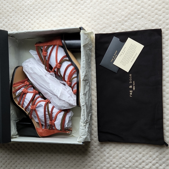 NIB rag & bone Camille Terracotta Sandals - Picture 13 of 16